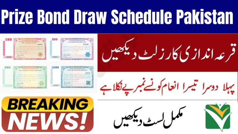 Prize Bond Draw Schedule 2025 Pakistan – Complete & Updated List